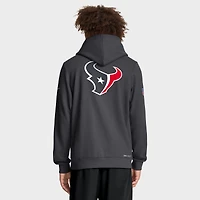 Sweat à capuche Nike Anthracite Houston Texans Sideline Utility Player Dri-FIT pour homme avec fermeture éclair intégrale