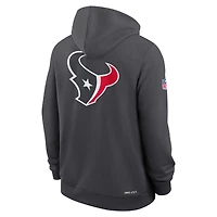 Sweat à capuche Nike Anthracite Houston Texans Sideline Utility Player Dri-FIT pour homme avec fermeture éclair intégrale