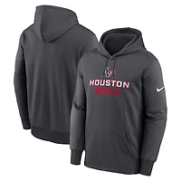 Sweat à capuche Nike Therma anthracite Houston Texans pour homme
