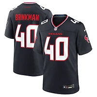 Men's Nike Austin Brinkman  Navy Houston Texans Team Game Jersey