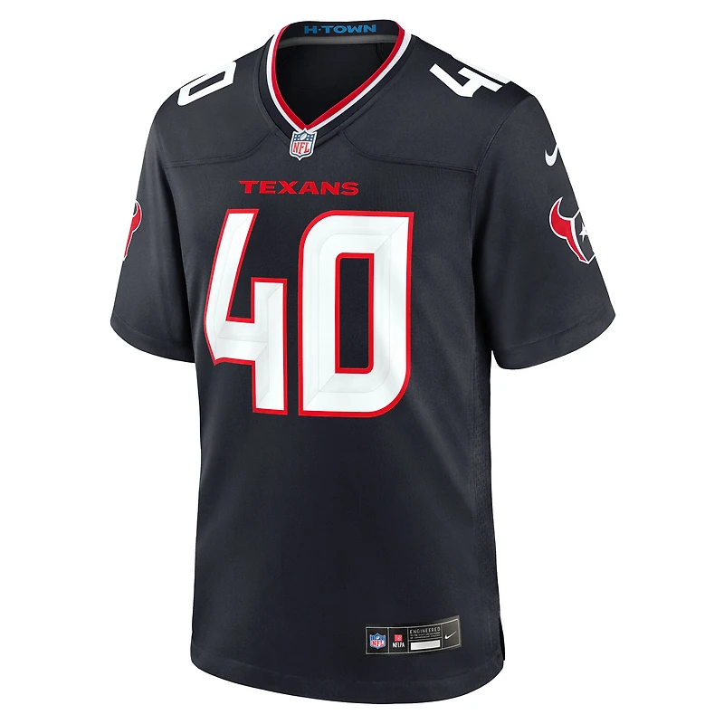 Men's Nike Austin Brinkman  Navy Houston Texans Team Game Jersey
