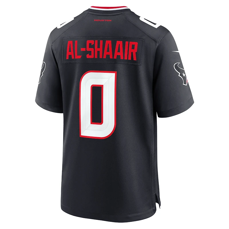 Men's Nike Azeez Al-Shaair Navy Houston Texans Team Game Jersey