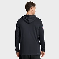 Men's Nike Blue Houston Texans Sideline Pass Accuracy Dri-FIT Long Sleeve Hoodie T-Shirt