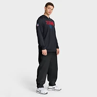 Men's Nike Blue Houston Texans Sideline Pass Accuracy Dri-FIT Long Sleeve Hoodie T-Shirt