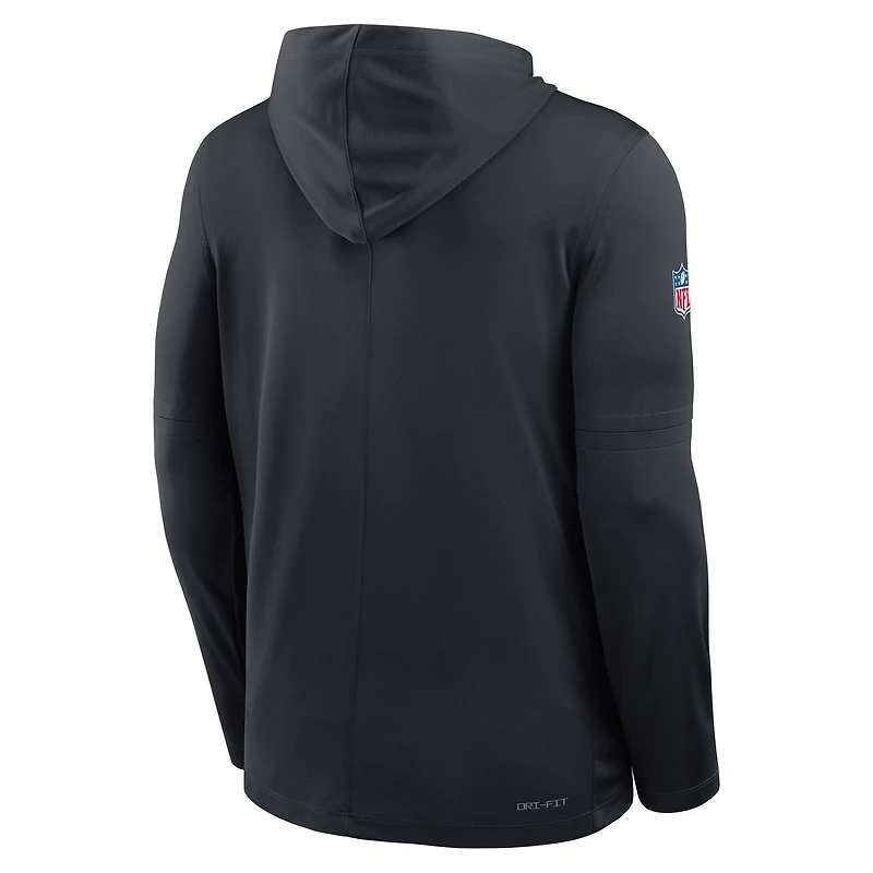 Men's Nike Blue Houston Texans Sideline Pass Accuracy Dri-FIT Long Sleeve Hoodie T-Shirt