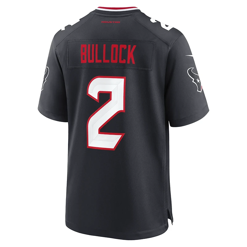 Men's Nike Calen Bullock  Navy Houston Texans Team Game Jersey