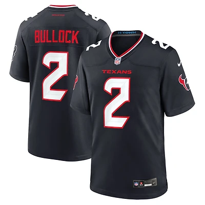 Men's Nike Calen Bullock  Navy Houston Texans Team Game Jersey