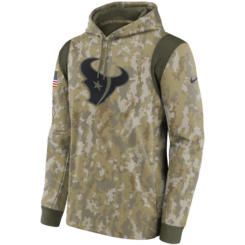 Homme Nike Camo Houston Texans 2021 Salute To Service - Therma Performance Pullover Hoodie