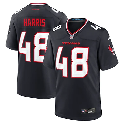 Maillot de match Nike Christian Harris bleu marine pour homme des Houston Texans