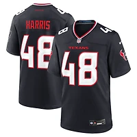 Maillot de match Nike Christian Harris bleu marine pour homme des Houston Texans