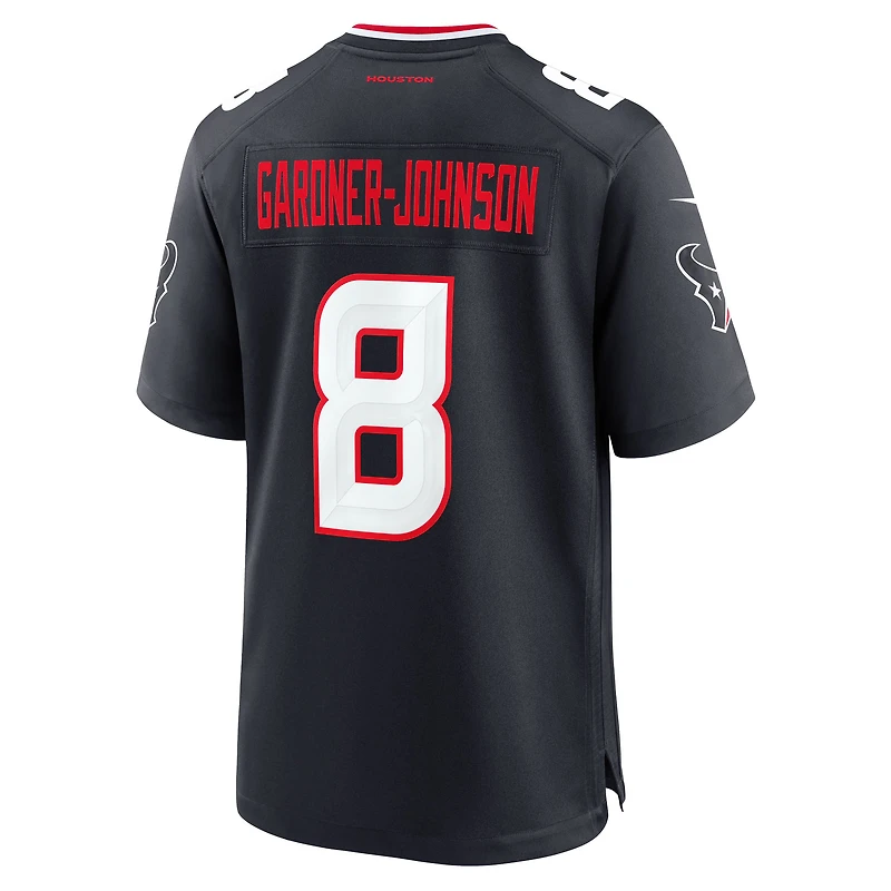 Maillot Nike C.J. Gardner-Johnson bleu marine pour homme des Houston Texans