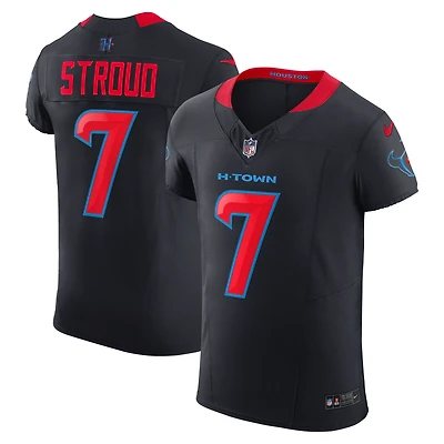 Maillot Nike C.J. Stroud bleu marine pour homme des Houston Texans Alternate 2 Vapor F.U.S.E. Elite