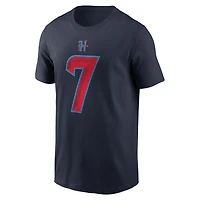 T-shirt avec nom et numéro des Houston Texans Nike C.J. Stroud pour homme, bleu marine