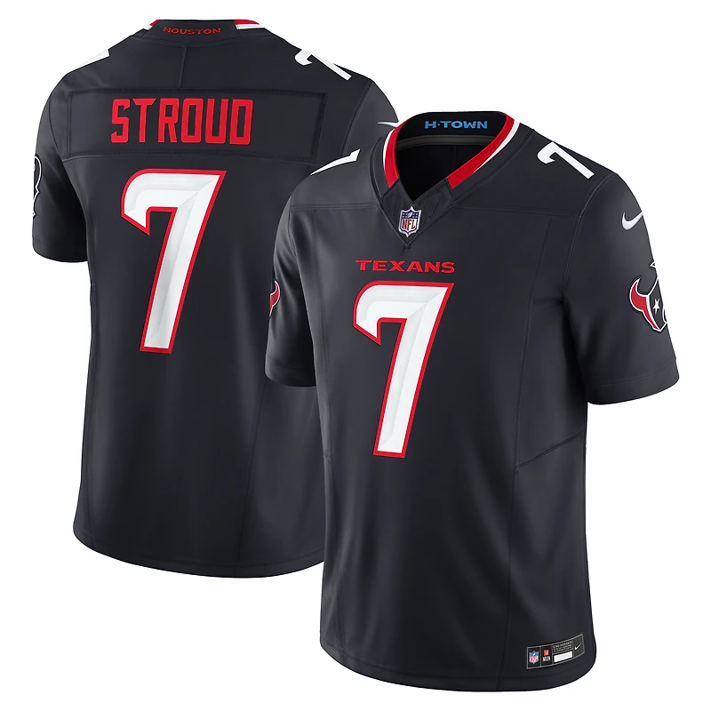 Nike C.J. Stroud pour hommes, bleu marine, Houston Texans Vapor F.U.S.E. Maillot limité
