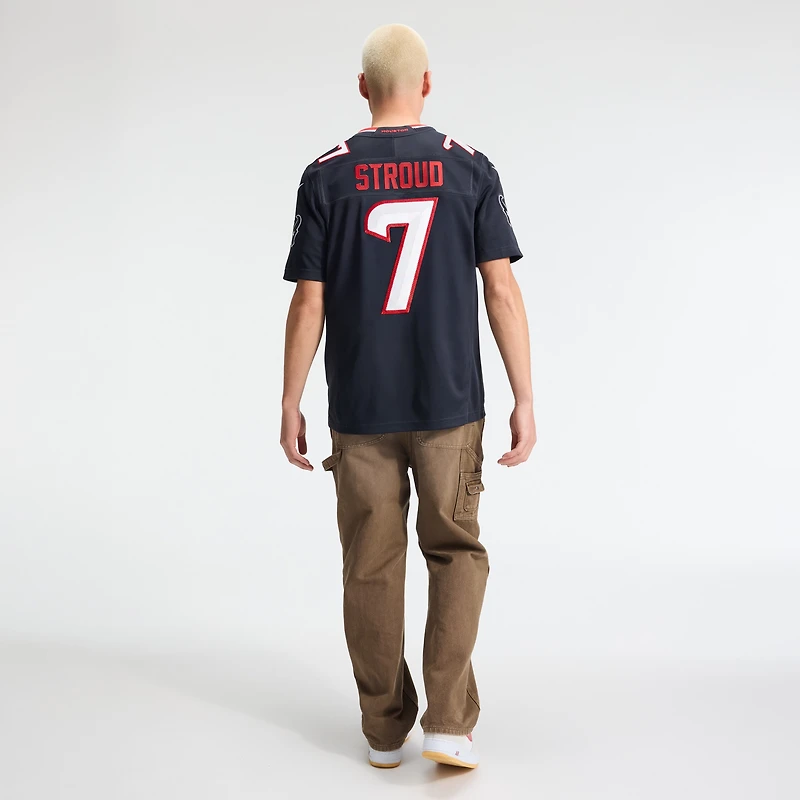 Men's Nike C.J. Stroud Navy Houston Texans Vapor F.U.S.E. Stitched Limited Jersey
