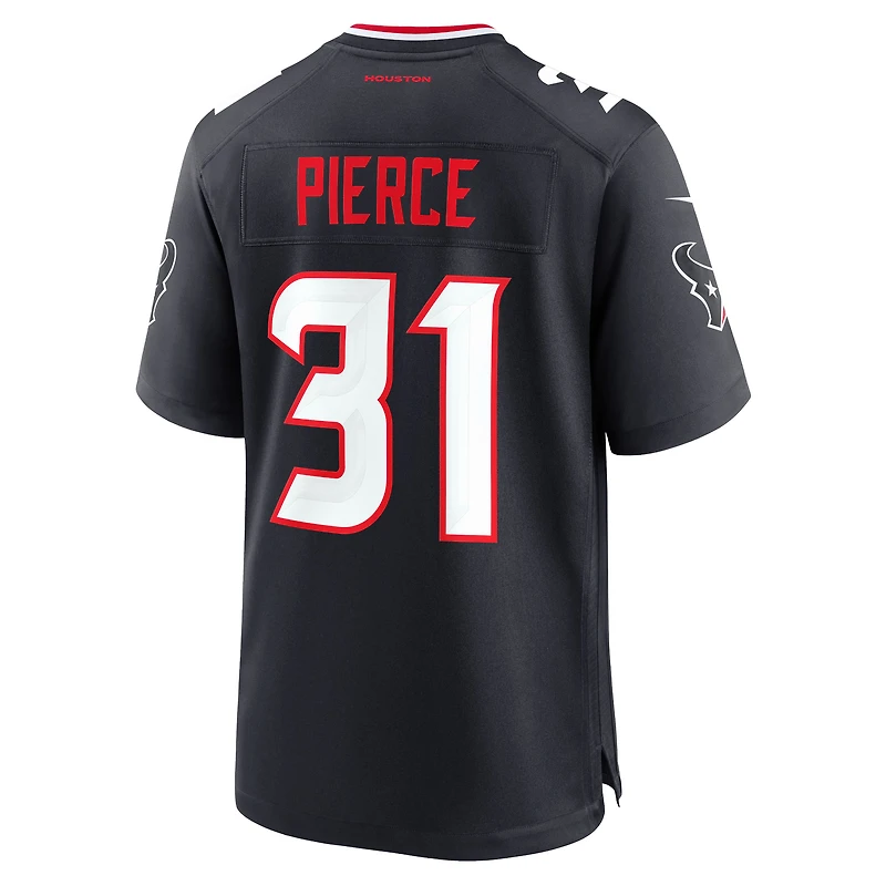 Maillot de match Nike Dameon Pierce pour hommes, bleu marine, Houston Texans