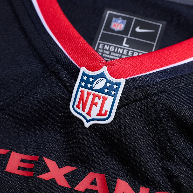 Maillot de match Nike Dameon Pierce pour hommes, bleu marine, Houston Texans