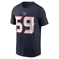 Men's Nike DeMeco Ryans Navy Houston Texans Retired Name & Number T-Shirt