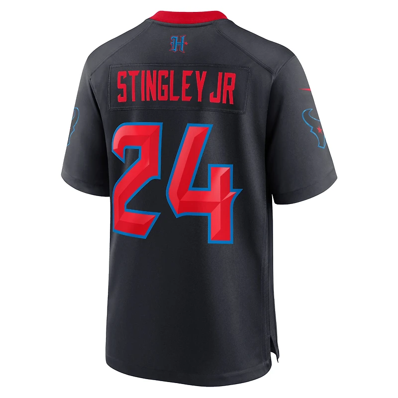 Maillot Nike Derek Stingley Jr. pour homme, bleu marine, Houston Texans, 2e match alternatif