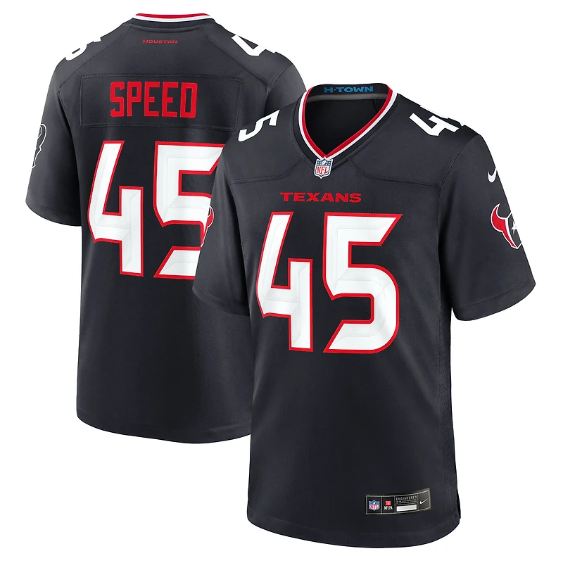 Men's Nike E.J. Speed Navy Houston Texans Team Game Jersey