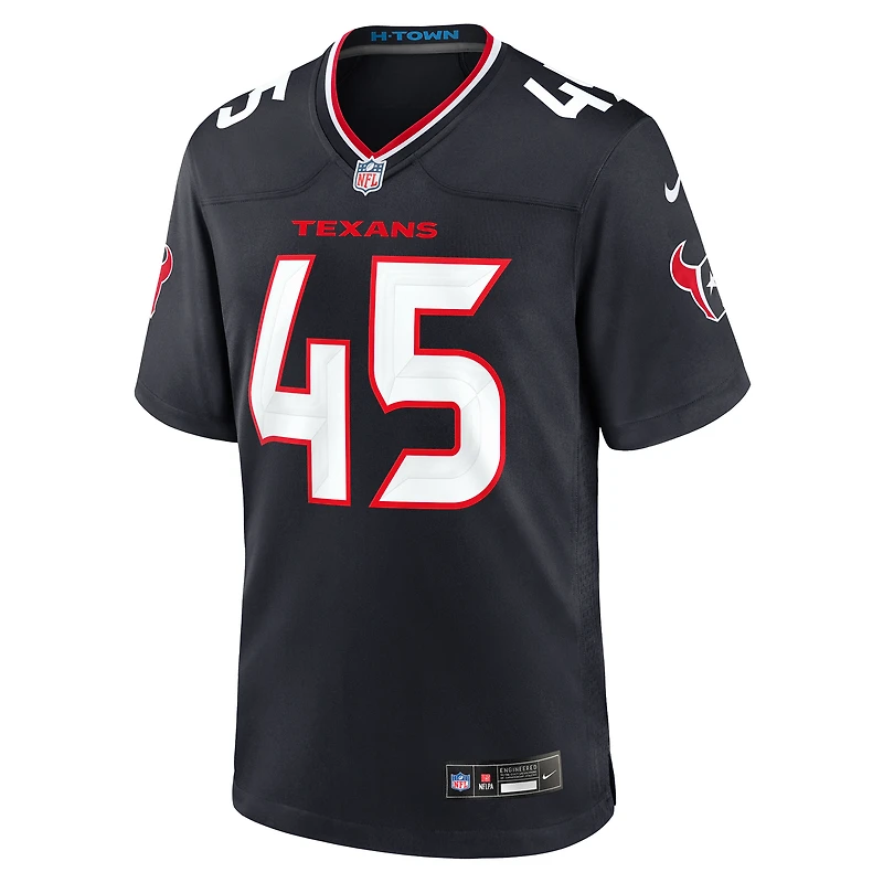 Men's Nike E.J. Speed Navy Houston Texans Team Game Jersey