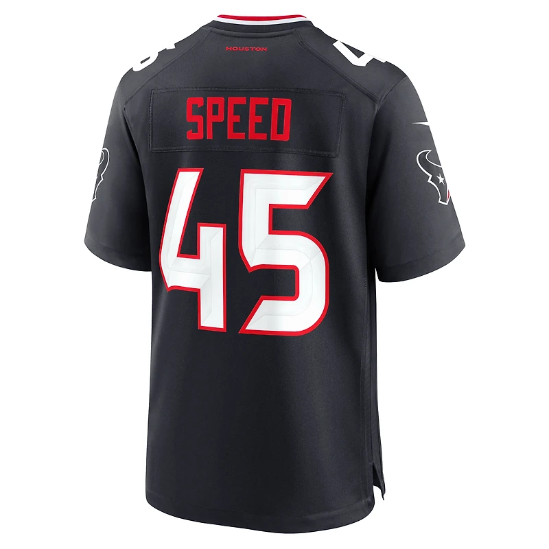 Men's Nike E.J. Speed Navy Houston Texans Team Game Jersey