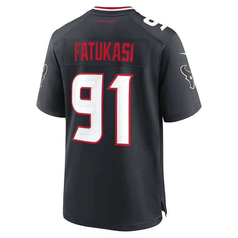 Men's Nike Folorunso Fatukasi Navy Houston Texans Team Game Jersey
