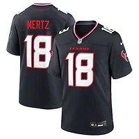 Maillot Nike Graham Mertz bleu marine pour homme des Houston Texans