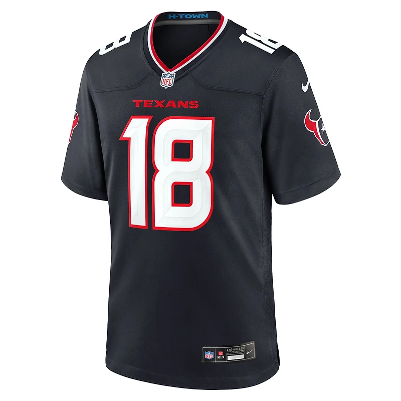 Maillot Nike Graham Mertz bleu marine pour homme des Houston Texans