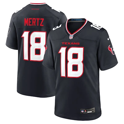 Maillot Nike Graham Mertz bleu marine pour homme des Houston Texans