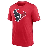 Men's Nike Heather Maroon Houston Texans Rewind Logo Tri-Blend T-Shirt