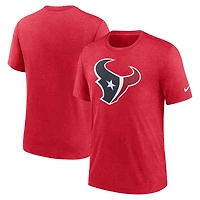 T-shirt Nike Heather Maroon Houston Texans Rewind Logo Tri-Blend pour homme