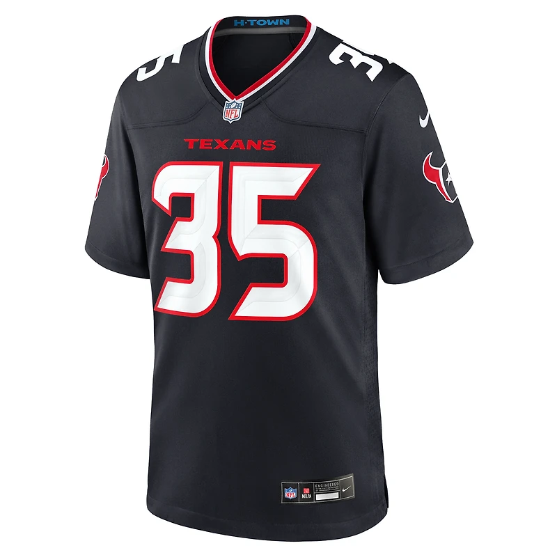 Men's Nike Jake Hansen  Navy Houston Texans Team Game Jersey