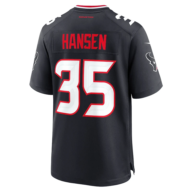 Men's Nike Jake Hansen  Navy Houston Texans Team Game Jersey
