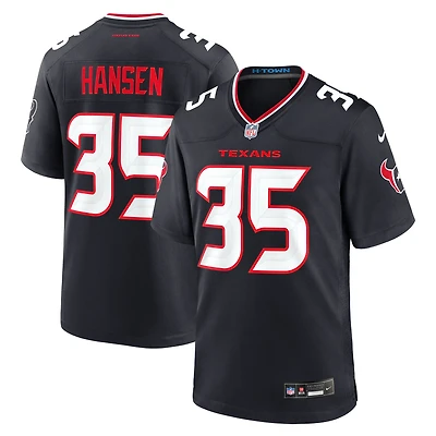 Men's Nike Jake Hansen Navy Houston Texans Team Game Jersey