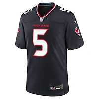 Maillot de match Nike Jalen Pitre des Houston Texans pour homme, bleu marine