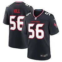 Men's Nike Jamal Hill  Navy Houston Texans Team Game Jersey