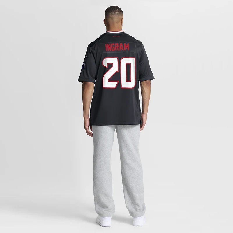 Maillot de match Nike Ja'Marcus Ingram bleu marine des Houston Texans pour homme