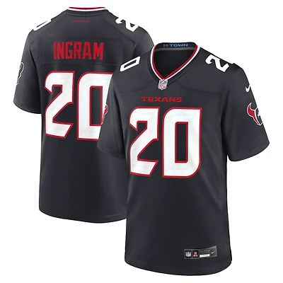 Maillot de match Nike Ja'Marcus Ingram bleu marine des Houston Texans pour homme
