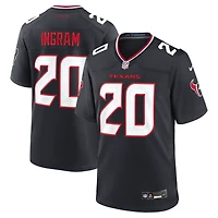 Maillot de match Nike Ja'Marcus Ingram bleu marine des Houston Texans pour homme