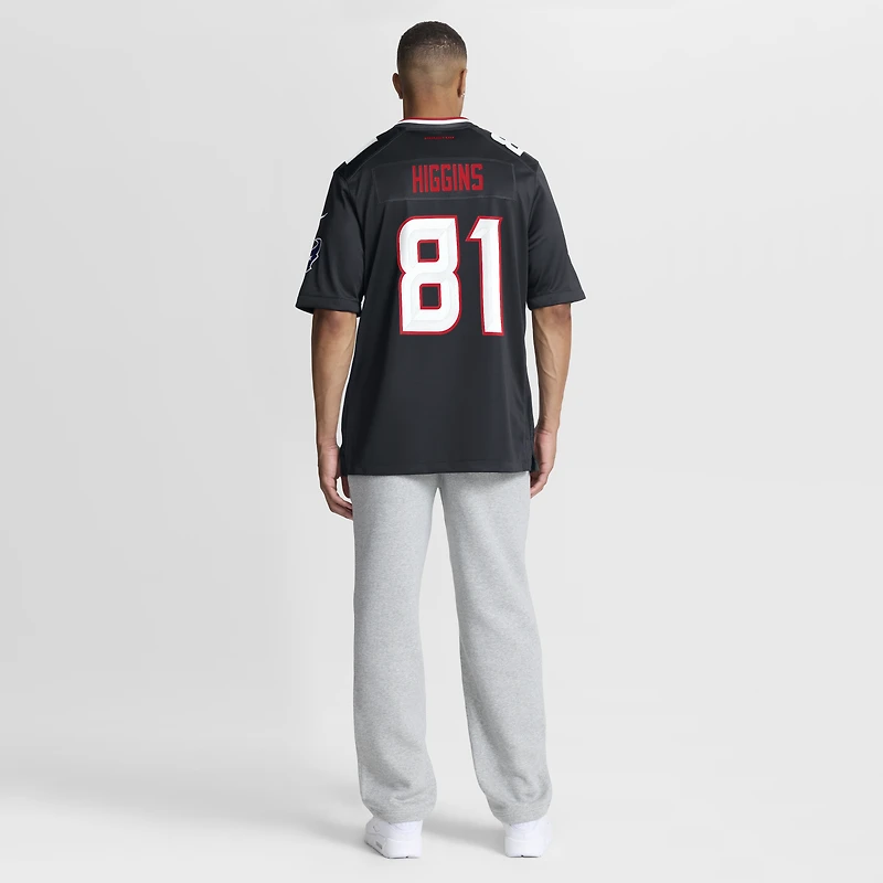 Maillot Nike Jayden Higgins bleu marine pour homme des Houston Texans