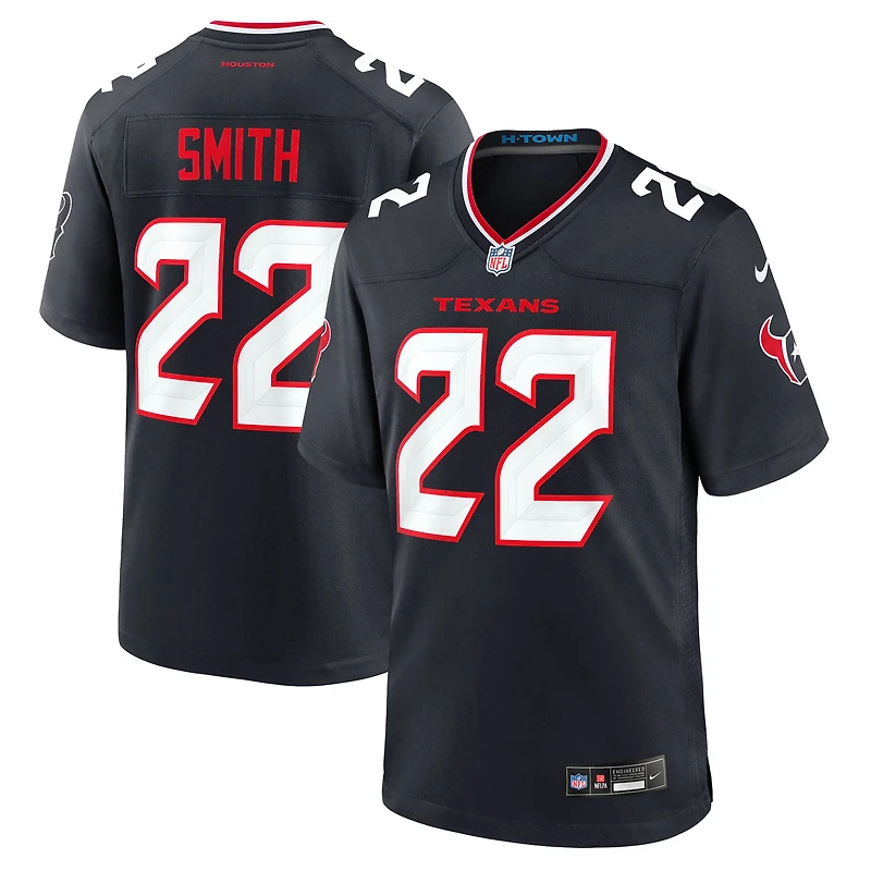 Maillot Nike Jaylin Smith bleu marine pour homme des Houston Texans