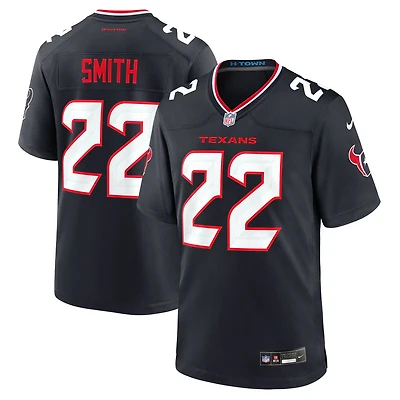Maillot Nike Jaylin Smith bleu marine pour homme des Houston Texans