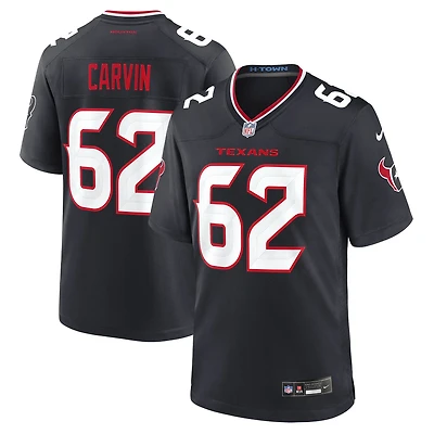 Men's Nike Jerome Carvin  Navy Houston Texans Team Game Jersey
