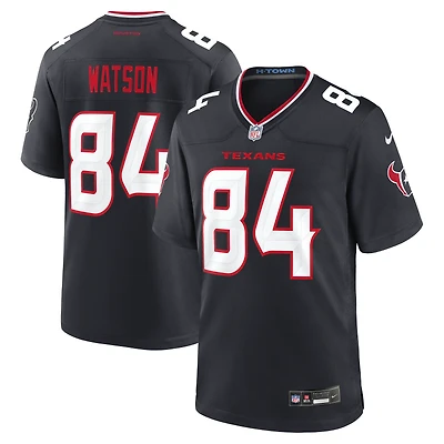 Men's Nike Justin Watson  Navy Houston Texans Team Game Jersey