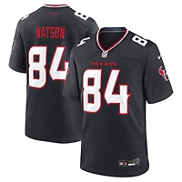 Men's Nike Justin Watson  Navy Houston Texans Team Game Jersey