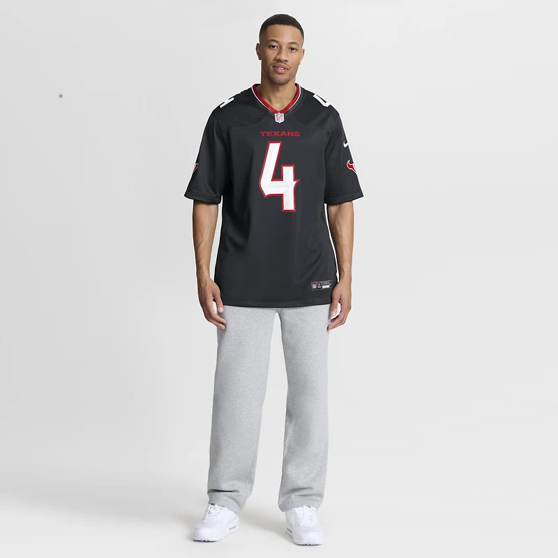 Maillot de match Nike Kamari Lassiter bleu marine pour homme des Houston Texans