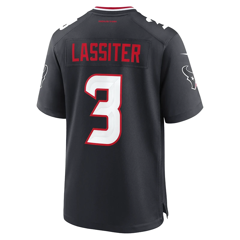 Maillot de match Nike Kamari Lassiter bleu marine des Houston Texans pour homme