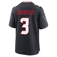 Maillot de match Nike Kamari Lassiter bleu marine des Houston Texans pour homme