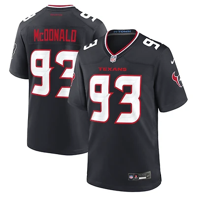 Men's Nike Kayden McDonald Navy Houston Texans Team Game Jersey